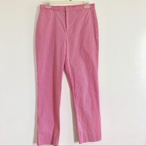 RALPH LAUREN Pink & White Capri Pant